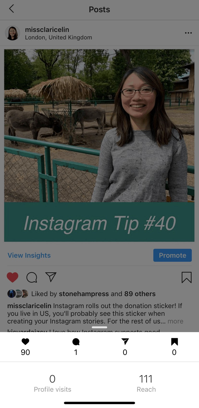 Instagram Post Partial Insights